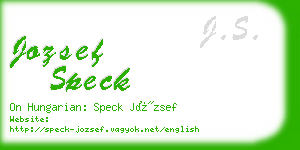 jozsef speck business card